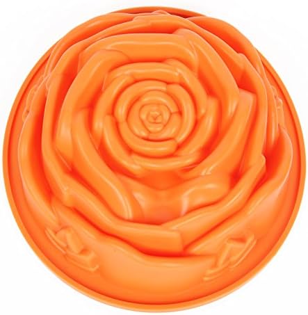 FreshGadegtz Silicon Baking pan rose - 24 cm Ø - Silicon baking dish - Cake tin Rose mould - Cake baking mould Flower - Motive baking mould