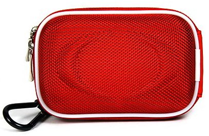 Sony NP-BK1 NPBK1 Charger Set + Camera Case for Sony Cybershot DSC-S750 Sony Cybershot DSC-S780 (Nylon Red)