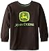 John Deere Little Boys' Long Sleeve Trademark Tee Black Child