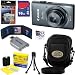 Canon PowerShot ELPH 130 IS 16.0 MP Digital Camera with 8x Optical Zoom, 720p HD Video Recording & Built in Wi-Fi (Gray) + 7pc Bundle 16GB Accessory Kit