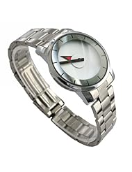 Youyoupifa White Dial Silver Stainless Steel Bracelet Couple Quartz watch(Womens)