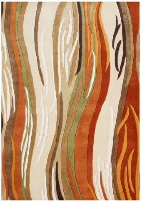 ZnZ Rugs Gallery 26041-8x10 Handmade New Zealand Blend Wool Rug, 8 by 10-Feet, Ivory