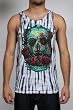 Iron Fist - Santeria Tie Dye Mens Tank Top in White/Black Tie Dye