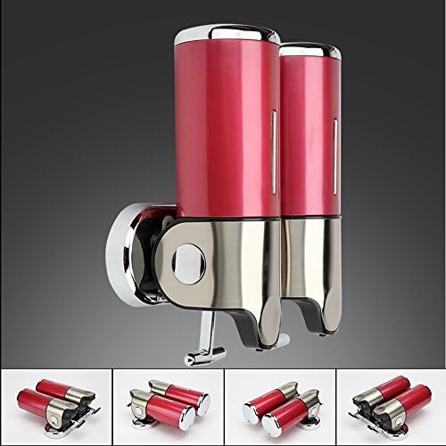 Jiqimao99 Soap Dispenser Lotion Pump Action Double Wall Mounted Red