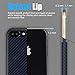 ROYBENS iPhone 7 Plus Case, TPU Shockproof Case Anti Slip Ultra Slim Soft Rugged Thin Cover with Impact Protective Carbon Fiber Grip Back Pattern for iPhone7 Plus (2016) 5.5 inch Navy Blue