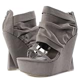 Mango01 Ankle Wrapped Wedges GRAY 51VvGXTd9LL. SL160 Mango01 Ankle Wrapped Wedges GRAY