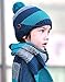 Freedi Winter Kids Boys Knitted Woolen Stripe Hat and Scarf Set Wcn541 Blue