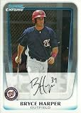 2011 Bryce Harper Bowman Chrome Prospects Baseball Mint "Rookie" Card # BCP111. Great Card of This Washington Nationals Future Superstar Shipped in a Protective Screwdown Case.