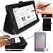 Google Nexus 7 Tablet Case - Black Carbon Fibre Print PropUp Stand Case Cover with integrated stand function and magnetic sleep sensors (Fits all Nexus 7 versions - 8GB, 16GB, 32GB Wi-Fi & HSPA+). With 2 x Screen Guards Included & BONUS: G-HUB ProPen Stylus