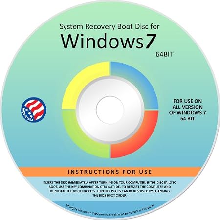 Windows 7 64 Bit Recovery Boot Disc Disk CD [ALL VERSIONS, 2013 Latest]