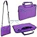 Evecase Shoulder Bag, Compact Fully Padded Neoprene Messenger Briefcase Case Bag with Handle and Shoulder Strap for Stream 11.6 inch ultrabook Laptop - Purple