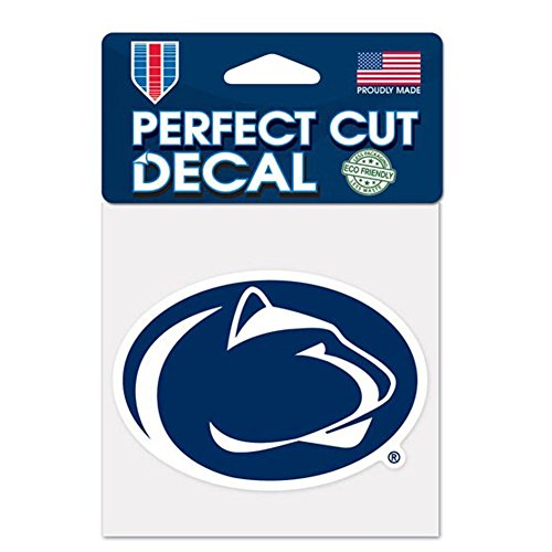 NCAA Penn State University 77233011 Perfect Cut Color Decal, 4" x 4", Black