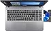 2016 ASUS VivoBook 15.6 Flagship Laptop, Intel Pentium N3700 Quad Core Processor up to 2.4 GHz, 4GB RAM, 500GB HDD 5400 RPM, SuperMulti DVD/CD, Webcam, HDMI, VGA, Windows 10, Silver