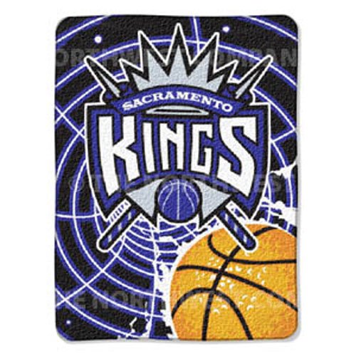 Sacramento Kings NBA Royal Plush Raschel Blanket (Vortex Series) (60x80")