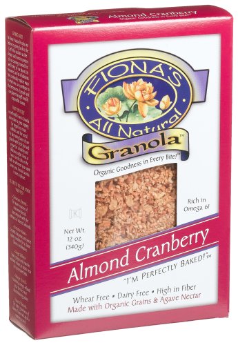 Fiona's All Natural Granola, Organic Almond Cranberry, Wheat-Free, 12-Ounce Boxes (Pack of... by Fiona's Granola