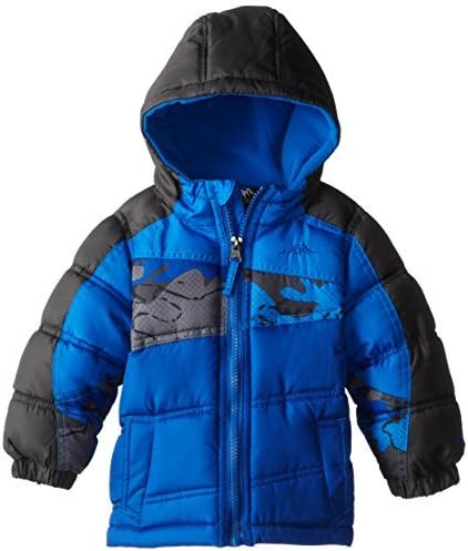 Pacific Trail Kids Baby Boys' Puffer with Camo Piecing Insert, Blue/Blue, 24 Months Size: 24 Months Color: Blue/Blue Model: 2F4417A0 (Newborn, Child, Infant)