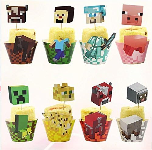 Minecraft Cupcake Wrappers Set (16 PC)