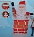 6ft Airblown Inflatable Animated Christmas Santa in Chimney