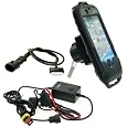 Waterproof Motorcycle iPhone 4 Tough Case Mount Bundle with Direct to Battery Charger