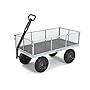 Gorilla Carts Heavy-Duty Steel Utility Cart with Removable Sides with a Capacity of 1000 lb, Gray