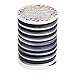 YLI 32550-090 Hand Dyed Organic Cotton Braid 50yd, Black White Grays