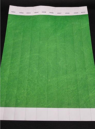1000 Ct 3/4" party Bar paper bracelet Identification Tyvek Wristband for Crowd Control, with secret gift(Kelly Green)