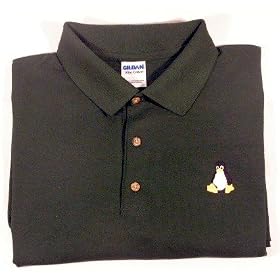 Tux the Linux Penguin Short Sleeve Jersey Knit Sport Polo Shirt