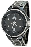 Oniss ON8015-MDD Black Men’s Black Ceramic Swiss Quartz