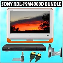 Sony Bravia M-Series KDL-19M4000/D 19-Inch 720p LCD HDTV (Orange) + Sony DVD Player w/ Deluxe Accessory Kit
