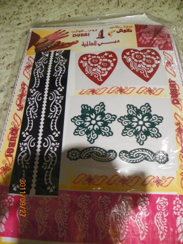 Self Adhesive Decal Stencils For Henna temporary tattoo