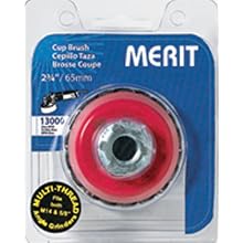 Norton Wire Cup Brush, Threaded Hole, Carbon Steel, Partial Twist Knotted