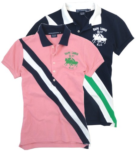 Ralph Lauren Sport Women Double Pony Logo RLC Polo T-shirt