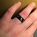 Three Keys Jewelry 8mm Men Tungsten Carbide Wedding Engagement Band Black Polished Beveled Edge Etched Deer Head Hunting Size 6-14.5