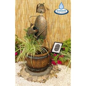 Ambiente Tobu and His Watering Can Solar Water Feature and Planter