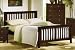 Twin Size Bed - Contemporary Espresso Finish