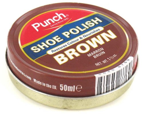 Punch “Brown Shoe Polish” Brown Punch Shoe Polish, 50ml – Brown – 1 UK