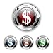 Dollar Icon, Button, Vector Illustration. - 24H x 24W - Peel and Stick Wall Decal by Wallmonkeys