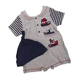 Baby Boy Short Sleeve Sailor Design Romper Suit with Hat, Baby Clothing