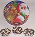 Scott's Cakes 1 lb. Milk Chocolate Covered Pretzel with Chocolate Chips & White Chocolate Chips in a Santa's Toys Tin Tin