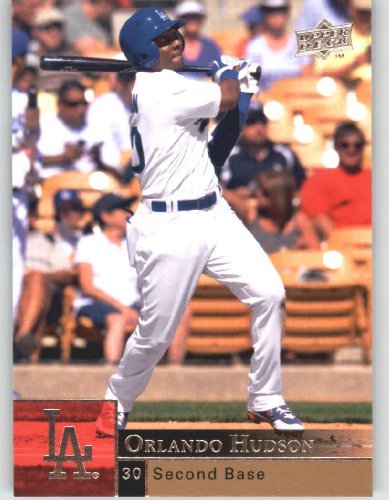 2009 Upper Deck Baseball Card # 702 Orlando Hudson - Dodgers - Shipped In Protective Screwdown Display Case!