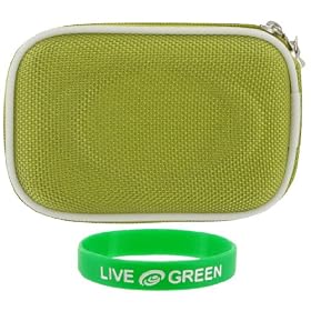 Nylon Hard Shell Carrying Case (Green) for Panasonic Lumix DMC-ZR1 Digital Camera Red