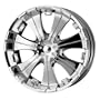 24 Inch 24x9.5 Veloche wheels VILLANO 950 Chrome wheels rims