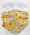 Mini Flowers Design Face Mask (Child Size/Smaller Face) By Breathe Healthy; Kids Allergy & Pollen Mask / Kids Flu Mask - Antimicrobial Germ Killing Agent