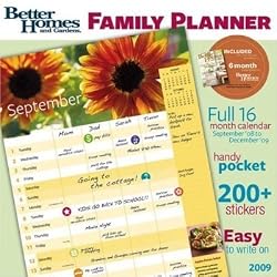 Better Homes & Gardens 2009 Family Planner Calendar