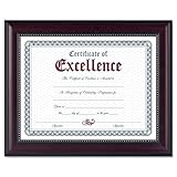 DAX Prestige Document Frame Rosewood/Black Gold Accents Certificate 8 1/2 X ....
