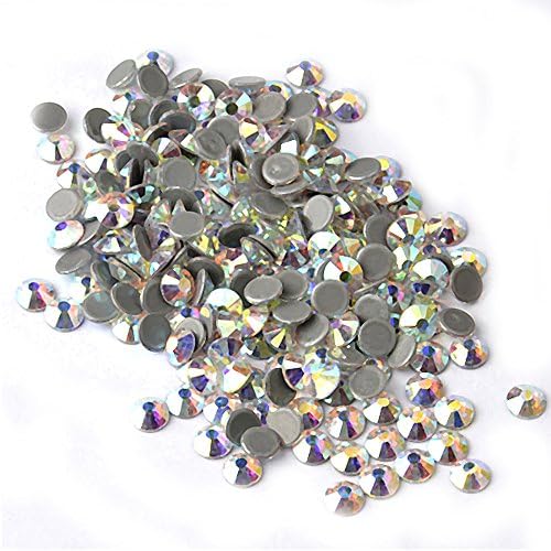 UPRIVER Ultrathin Machine Cut Iron On Hot Fix Rhinestones Crystal AB SS16