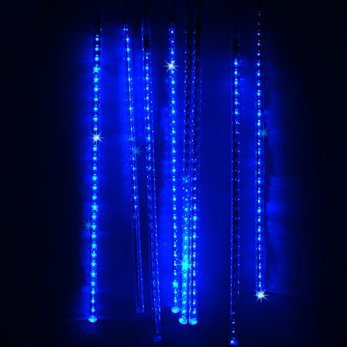 AGPtek® 50CM Meteor Shower Rain Tube Snowfall LED Light For Christmas Tree Garden Decoration - Blue