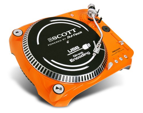 Scott DJX 100 TT Giradischi (Amplificatore, USB 2.0), colore: Arancio