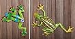 2 Assorted Frog Metal Wall D?cor