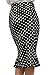 ANGVNS Women's Mermaid Skirt High Waist Fishtail Hem Plain Bodycon Pencil Skirts